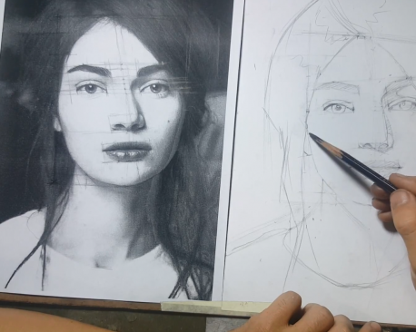 Học vẽ chân dung : bí mật cách cầm bút trong mỹ thuật